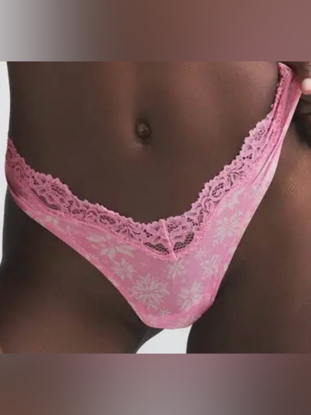 π SKIMS Fits Everybody Lace Dipped Thong | Bubblegum Multi | Sz. 2X | NWOT π·οΈ
